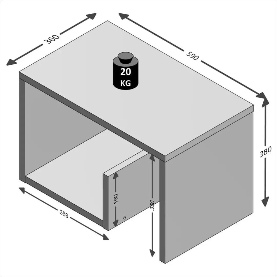 Kavos staliukas SI1924 - €39 Save 50% 25-50, __label:Pristatymas 1-2 d.d., color-ruda, kavos-staliukai,