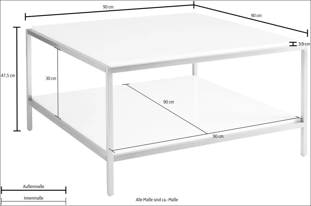 Kavos staliukas SI2275 - €110 Save 50% 100-200, __label:Pristatymas 1-2 d.d., color-auksine, color-balta,