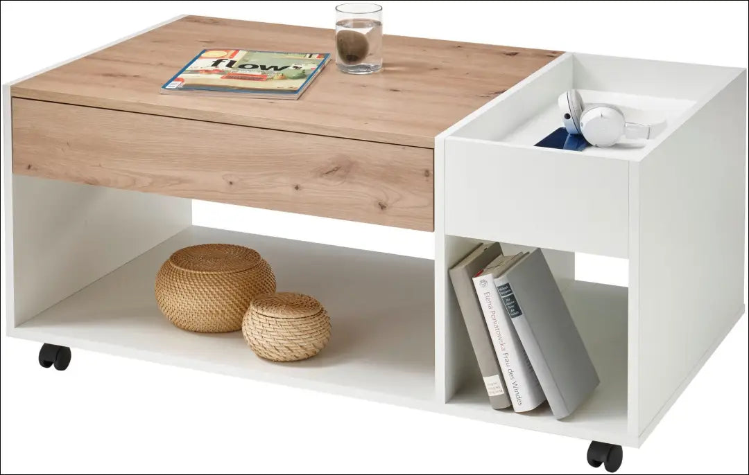 Kavos staliukas SI2300 - €70 Save 65% 50-100, __label:Pristatymas 1-2 d.d., color-balta, color-ruda, material-mediena