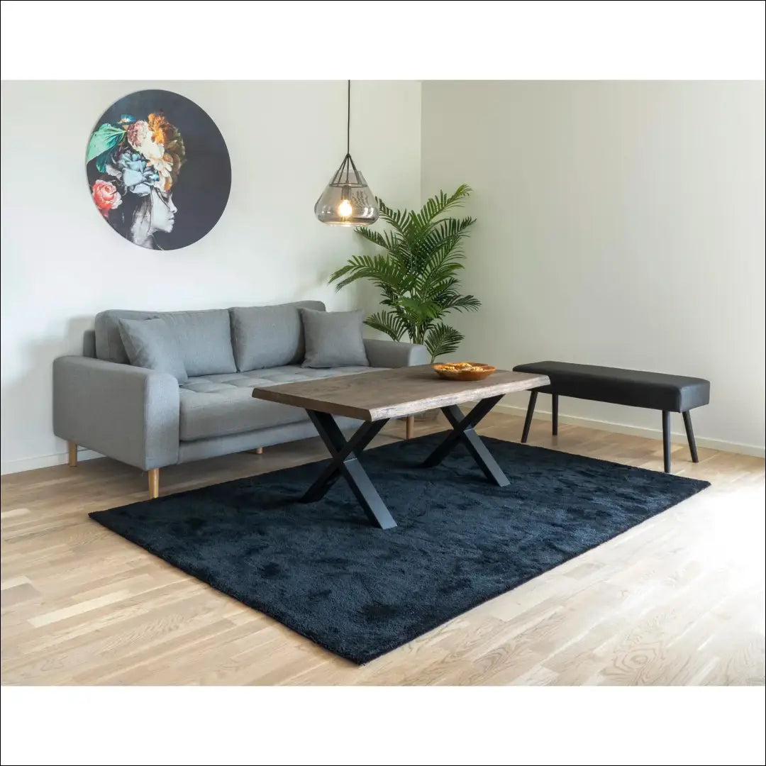 Kavos staliukas su banguotais kraštais ąžuolo spalvos rūkytos medienos 70x120x50 cm RD333 - €503 Save 15%