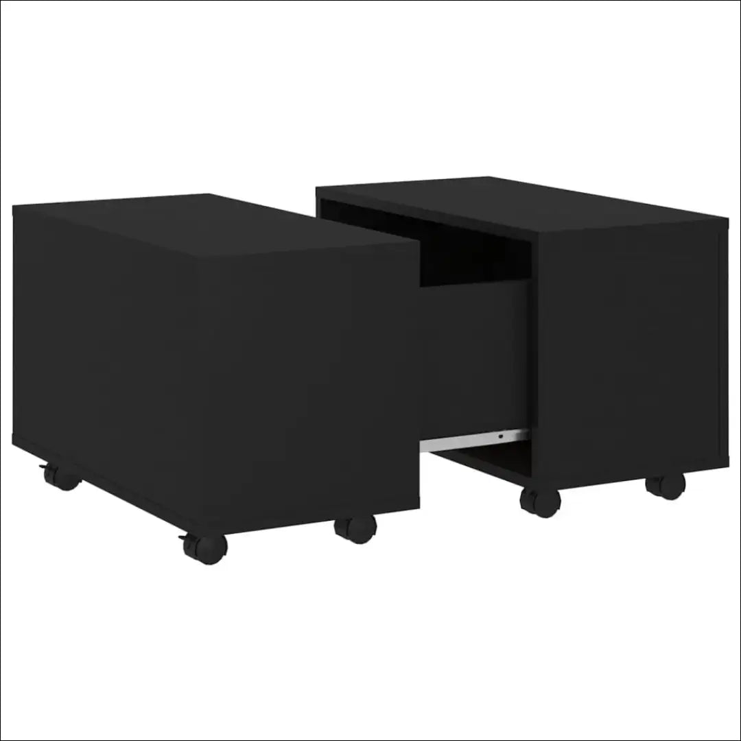 Kavos staliukas su ratukais SI1937 - €35 Save 50% 25-50, __label:Pristatymas 1-2 d.d., color-juoda, kavos-staliukai,