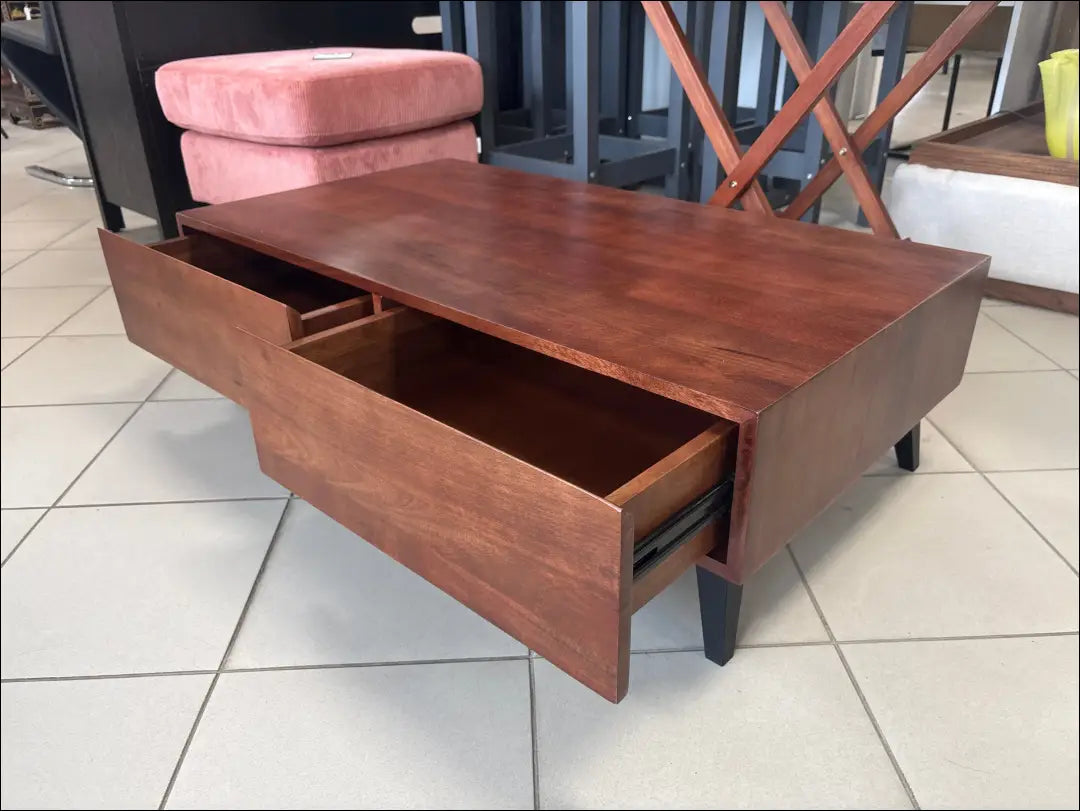 Kavos staliukas su stalčiais SI1757 - €153 Save 55% 100-200, __label:Pristatymas 1-2 d.d., color-ruda, kavos-staliukai,