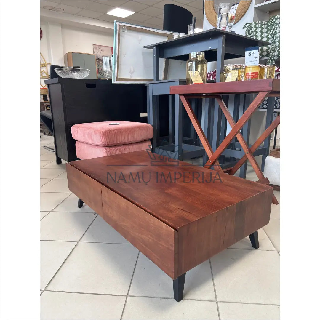 Kavos staliukas su stalčiais SI1757 €119 Save 65% 100 200, __label:Pristatymas 1 2 d.d., color ruda, kavos staliukai,