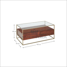 Įkelti vaizdą į galerijos rodinį, Kavos staliukas su stalčiais SI820 - €210 Save 65% color-auksine, color-ruda, kavos-staliukai,
