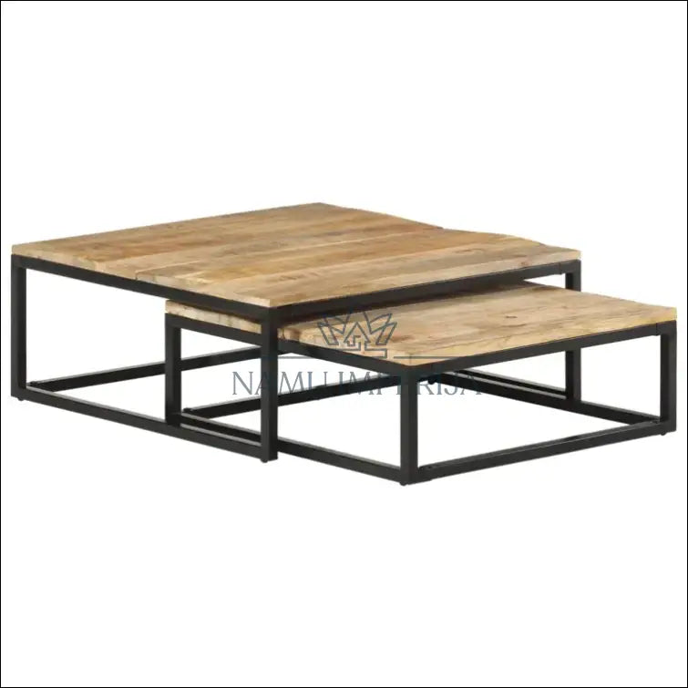 Kavos staliukų komplektas (2vnt) SI1325 - €65 Save 60% 50-100, __label:Pristatymas 1-2 d.d., color-juoda, color-ruda,