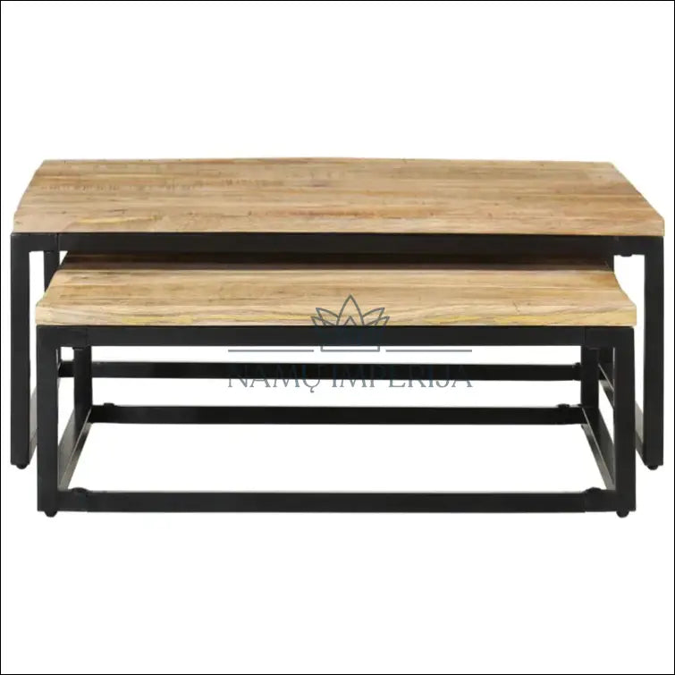 Kavos staliukų komplektas (2vnt) SI1325 - €65 Save 60% 50-100, __label:Pristatymas 1-2 d.d., color-juoda, color-ruda,