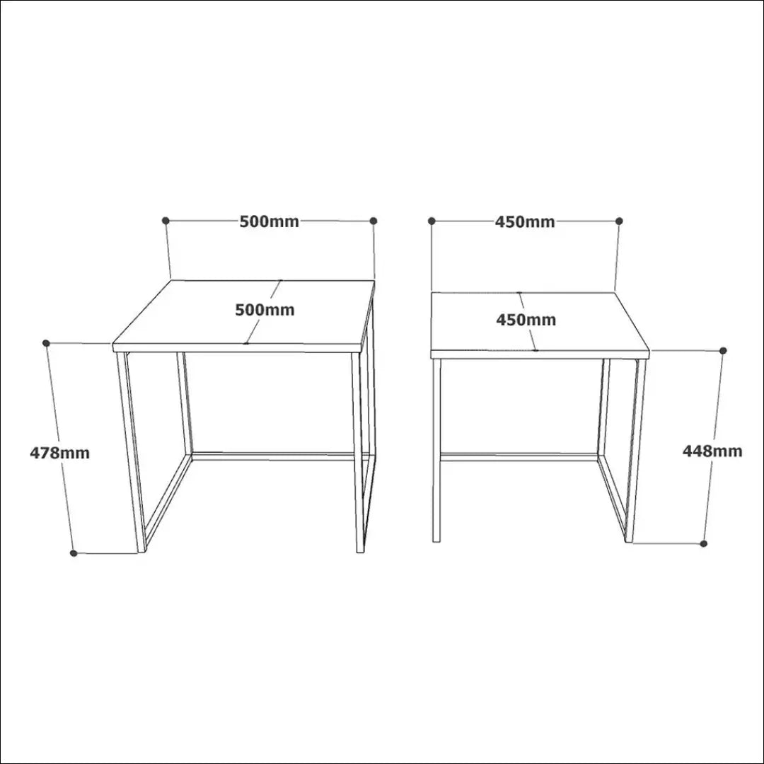Kavos staliukų komplektas (2vnt) SI1981 - €113 Save 50% 100-200, __label:Pristatymas 1-2 d.d., color-juoda, color-ruda,
