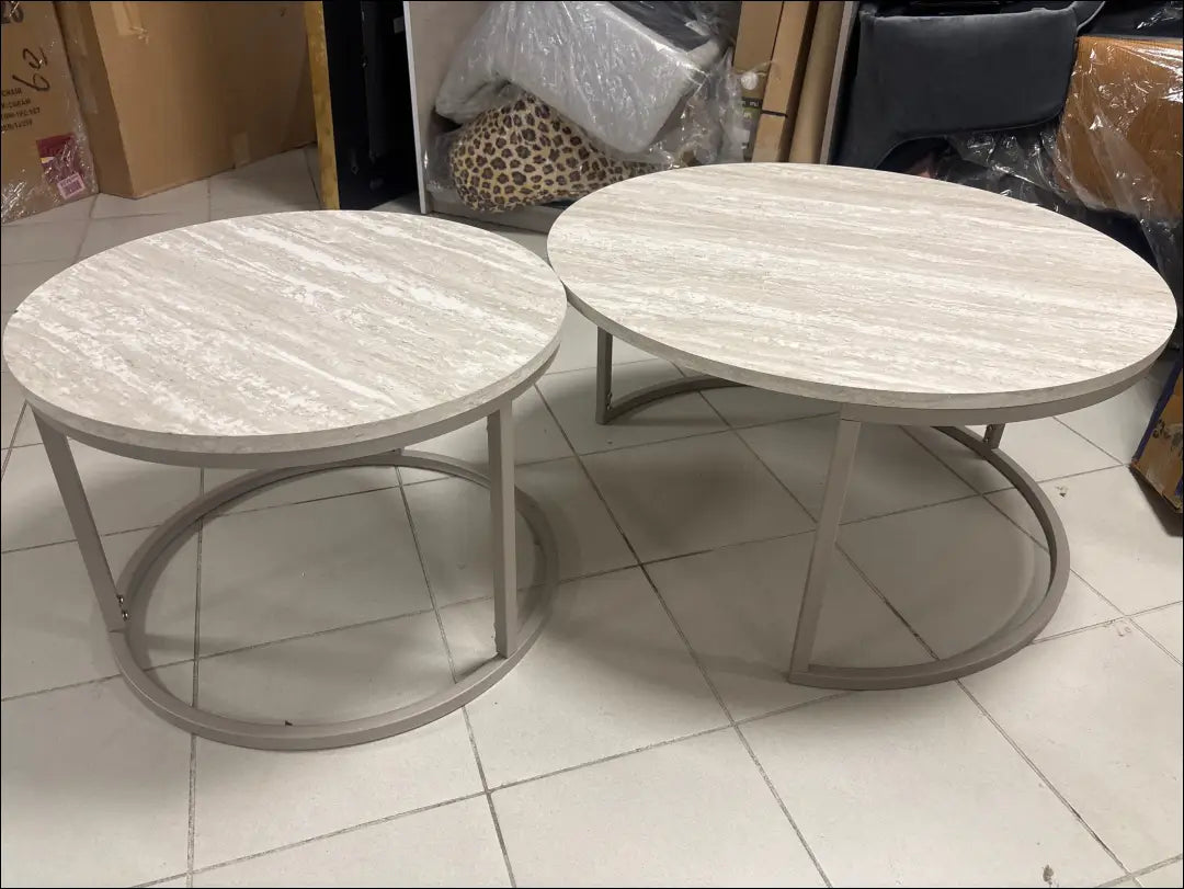 Kavos staliukų komplektas (2vnt) SI2475 - €55 Save 65% 50-100, __label:Pristatymas 1-2 d.d., color-smelio,