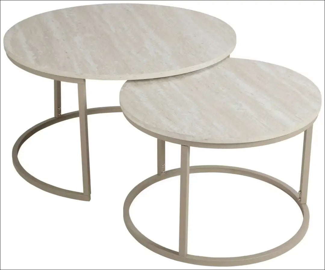 Kavos staliukų komplektas (2vnt) SI2492 - €80 Save 50% 50-100, __label:Pristatymas 1-2 d.d., color-smelio,