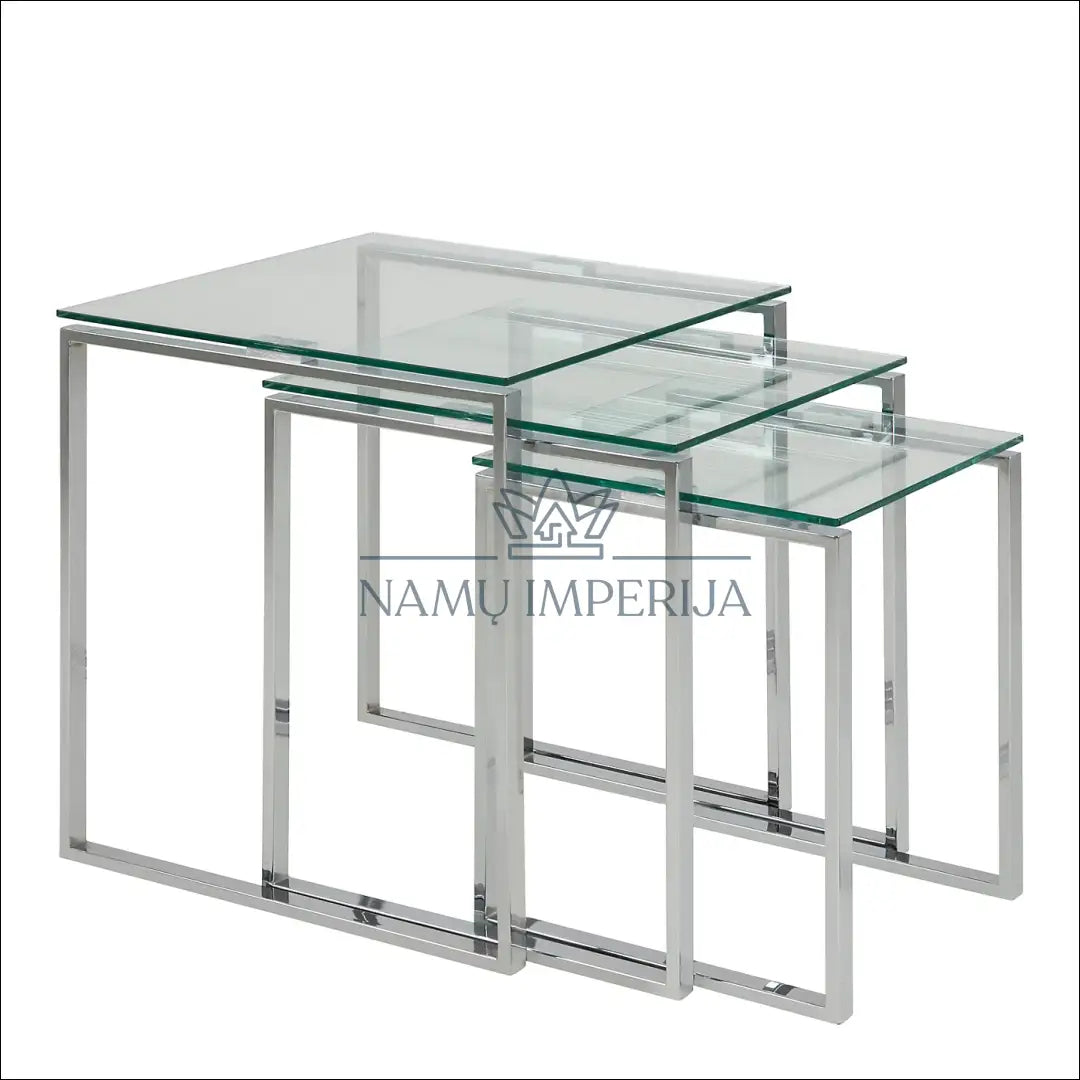 Kavos staliukų komplektas (3vnt) SI1903 - €134 Save 50% 100-200, __label:Pristatymas 1-2 d.d., color-sidabrine,