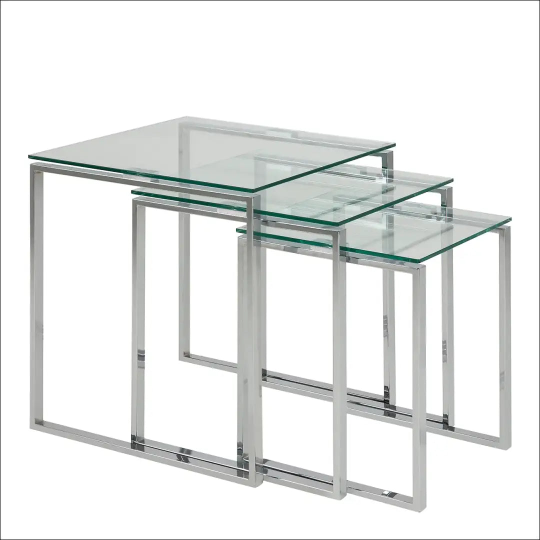 Kavos staliukų komplektas (3vnt) SI1903 - €134 Save 50% 100-200, __label:Pristatymas 1-2 d.d., color-sidabrine,