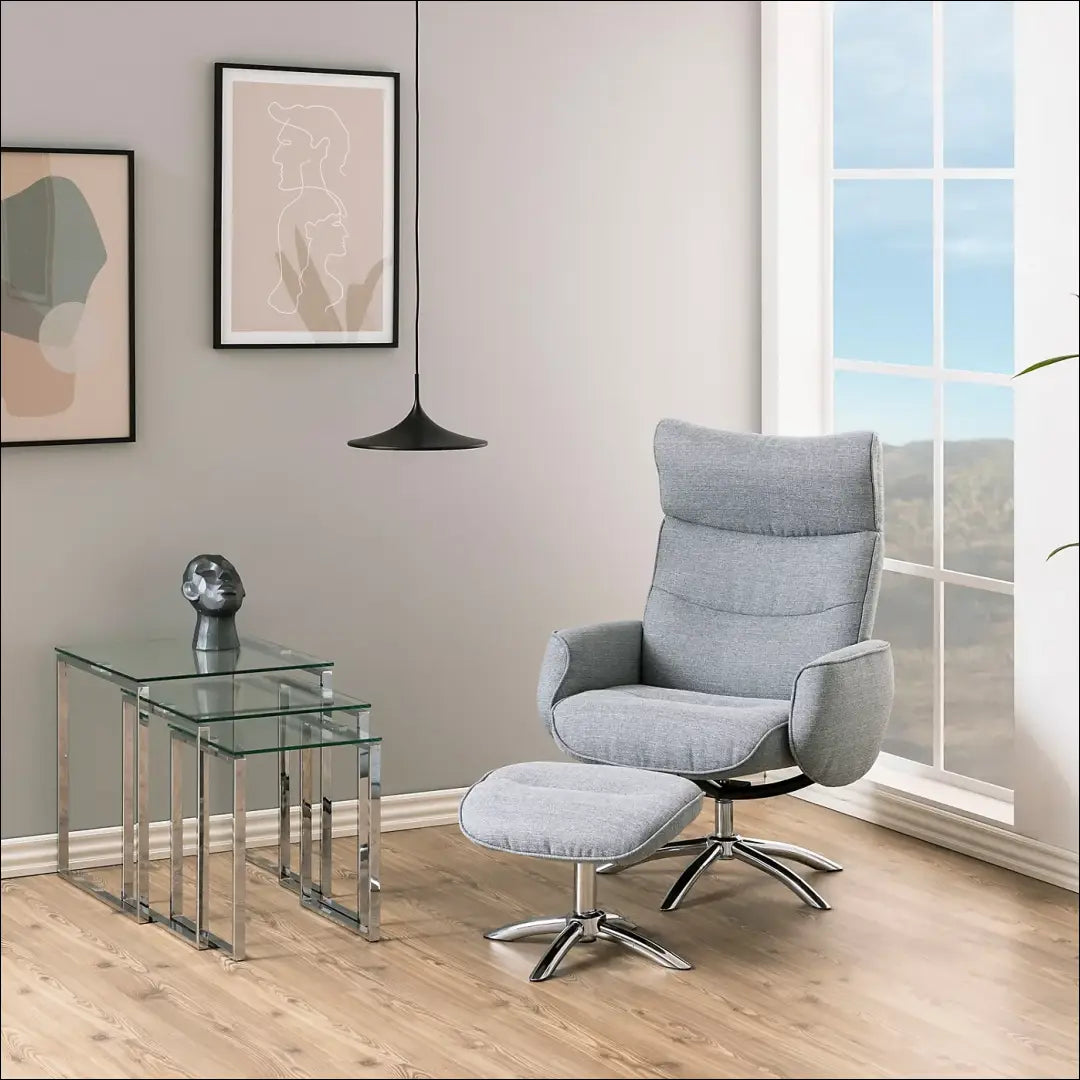 Kavos staliukų komplektas (3vnt) SI1903 - €134 Save 50% 100-200, __label:Pristatymas 1-2 d.d., color-sidabrine,