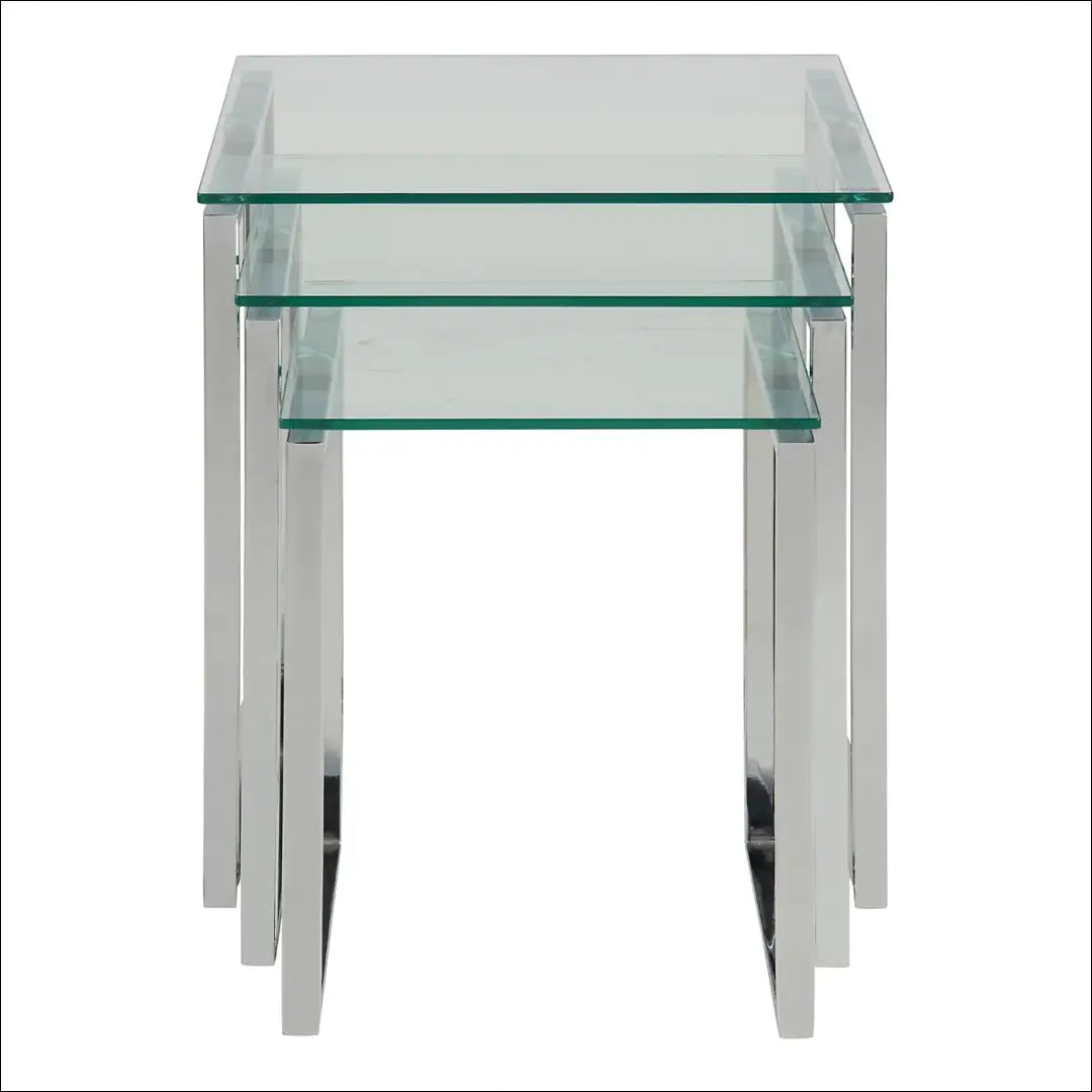 Kavos staliukų komplektas (3vnt) SI1903 - €134 Save 50% 100-200, __label:Pristatymas 1-2 d.d., color-sidabrine,