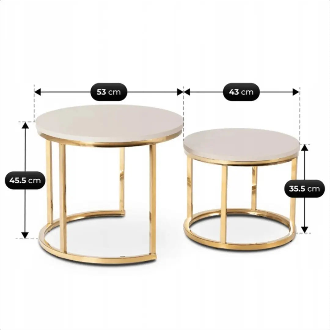 Kavos staliukų rinkinys iš MDF auksinės spalvos / kašmyro TE1021 - €125 Save 15% 100-200, __label:Pristatymas 5-14