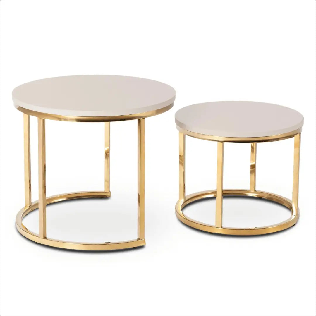 Kavos staliukų rinkinys iš MDF auksinės spalvos / kašmyro TE1021 - €125 Save 15% 100-200, __label:Pristatymas 5-14