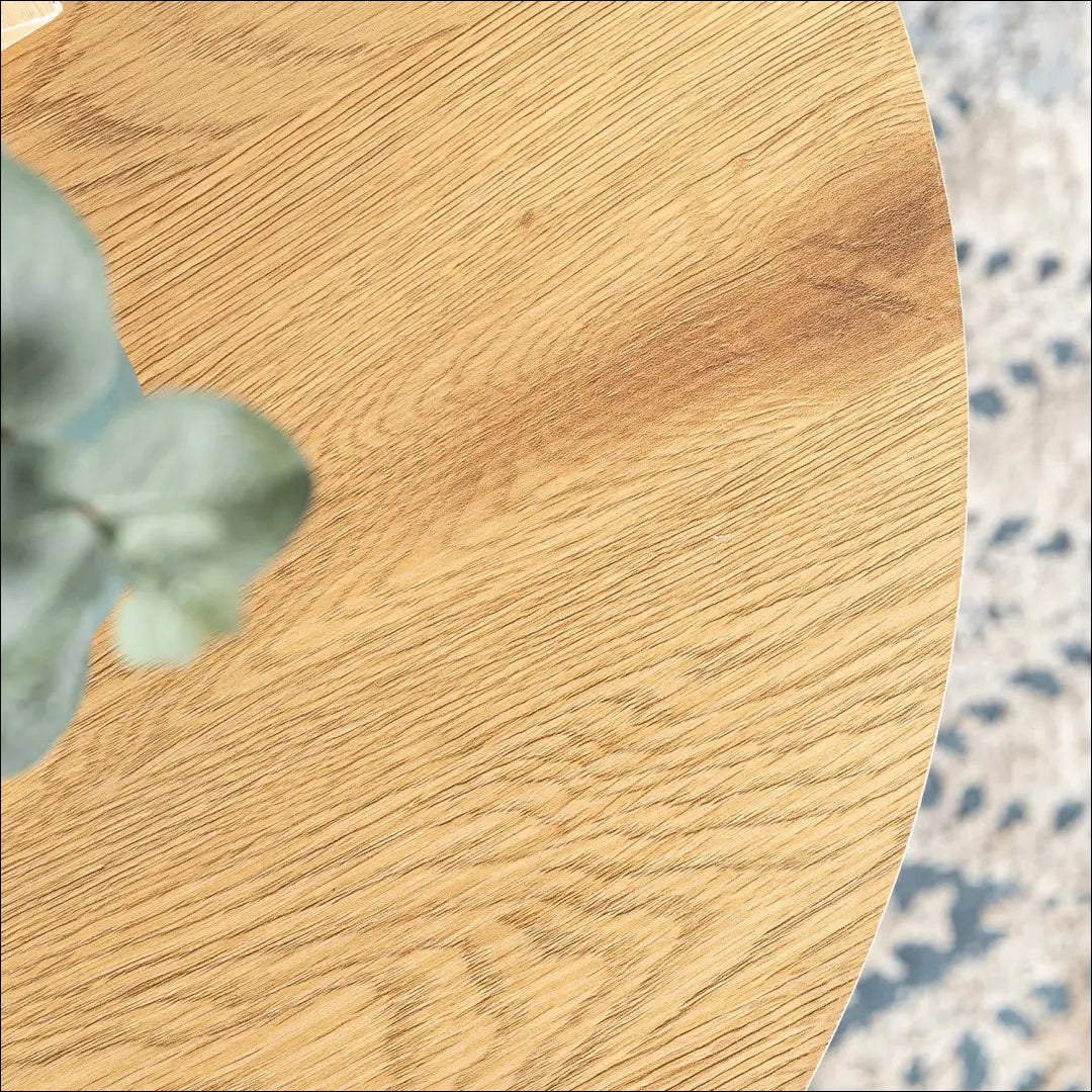 Kavos staliukų rinkinys iš MDF ąžuolo spalvos / auksinės TE083 - €67 Save 15% 50-100, __label:Pristatymas 5-14 d.d.,