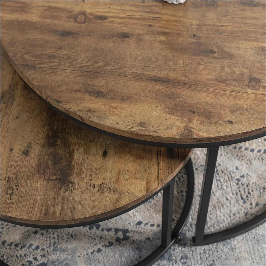 Kavos staliukų rinkinys iš MDF ąžuolo spalvos TE128 - €114 Save 15% 100-200, __label:Pristatymas 5-14 d.d., elite,