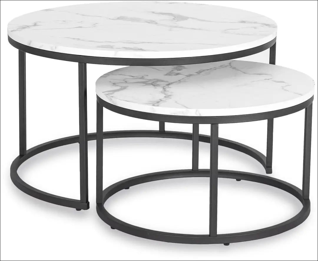 Kavos staliukų rinkinys iš MDF baltos spalvos / marmuro TE126 - €111 Save 15% 100-200, __label:Pristatymas 5-14 d.d.,