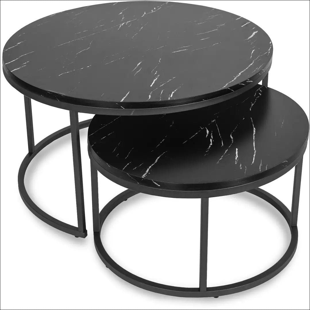 Kavos staliukų rinkinys iš MDF juodos spalvos / marmuro TE127 - €113 Save 15% 100-200, __label:Pristatymas 5-14 d.d.,