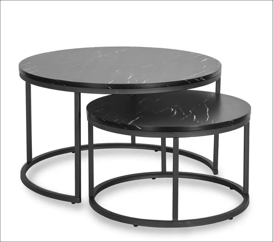 Kavos staliukų rinkinys iš MDF juodos spalvos / marmuro TE127 - €113 Save 15% 100-200, __label:Pristatymas 5-14 d.d.,