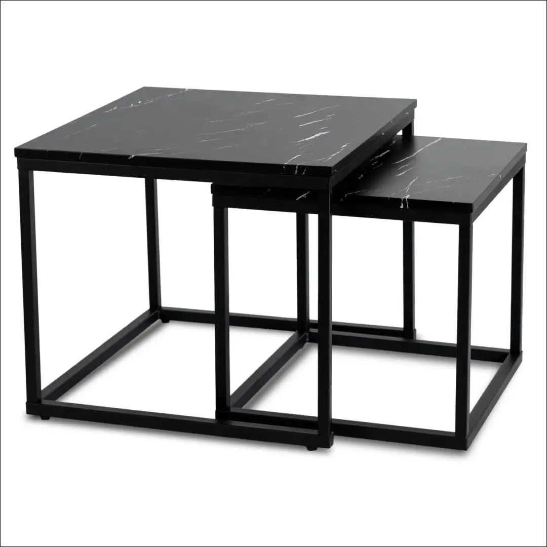 Kavos staliukų rinkinys iš MDF juodos spalvos / marmuro TE482 - €47 Save 15% 25-50, __label:Pristatymas 5-14 d.d.,
