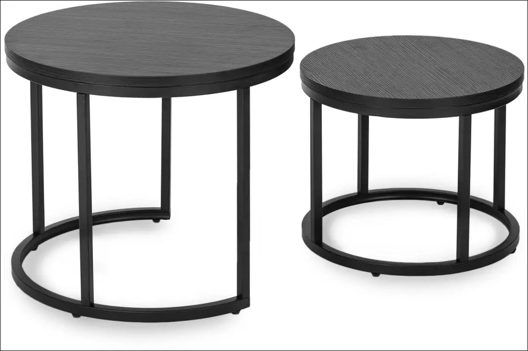 Kavos staliukų rinkinys iš MDF juodos spalvos TE082 - €88 Save 15% 50-100, __label:Pristatymas 5-14 d.d., elite,