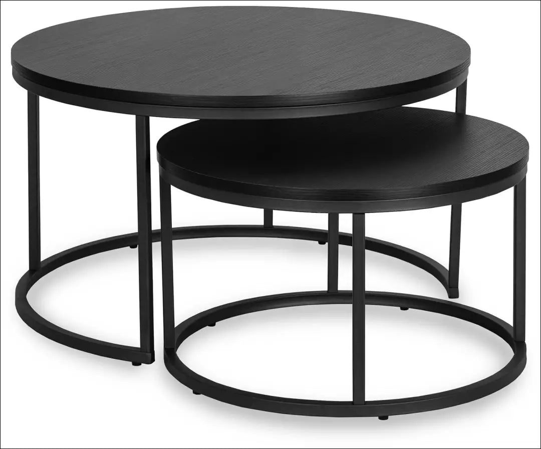 Kavos staliukų rinkinys iš MDF juodos spalvos TE124 - €111 Save 15% 100-200, __label:Pristatymas 5-14 d.d., elite,