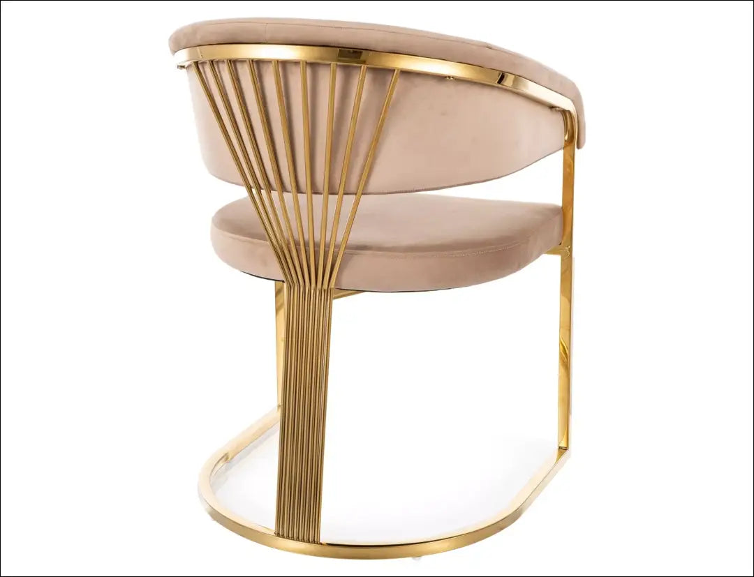 Kėdė AL015 - __label:Pristatymas 5-14 d.d., color-auksine, color-kremas, color-smelio, kedes-valgomojo Virš €200