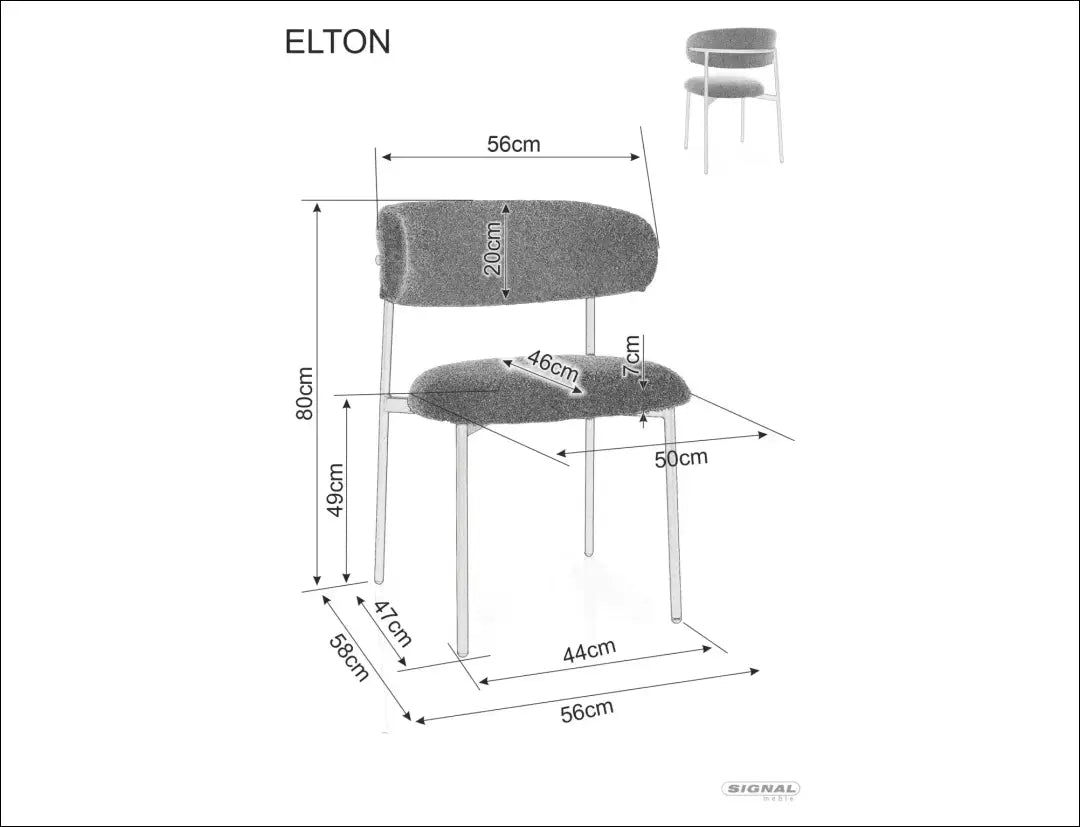 Kėdė AL021 - 50-100, __label:Pristatymas 5-14 d.d., boucle, color-kremas, color-smelio €50 to €100 Kitchen & Dining