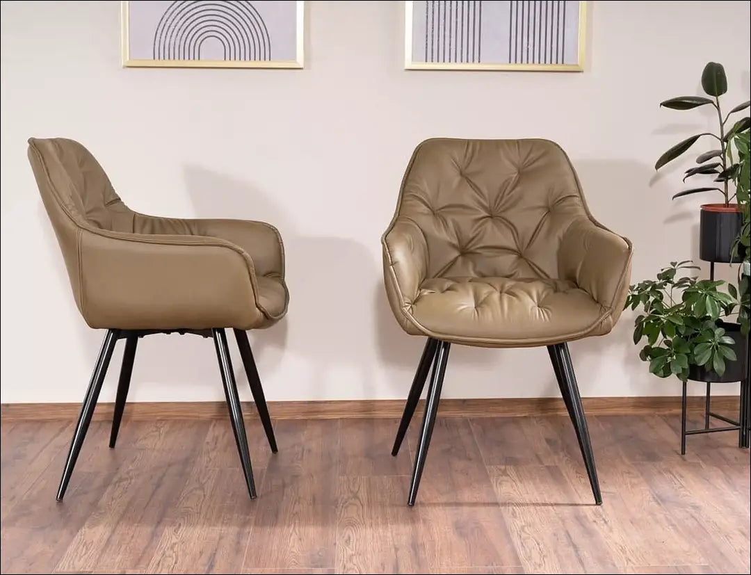 Kėdė VI1219 - €60 Save 20% 50-100, __label:Pristatymas 1-2 d.d., color-zalia, kedes-valgomojo, material-dirbtine-oda