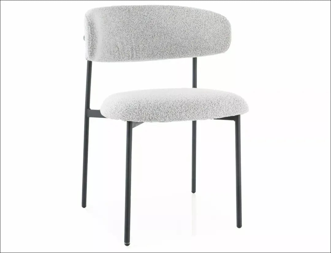Kėdė AL025 - €80 Save 20% 50-100, __label:Pristatymas 5-14 d.d., boucle, color-kremas, color-pilka Kremas €50 to €100