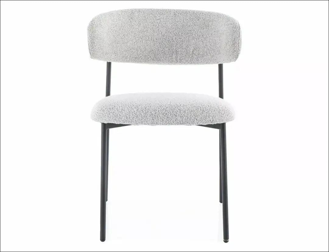 Kėdė AL025 - 50-100, __label:Pristatymas 5-14 d.d., boucle, color-kremas, color-pilka €50 to €100 Kitchen & Dining Room
