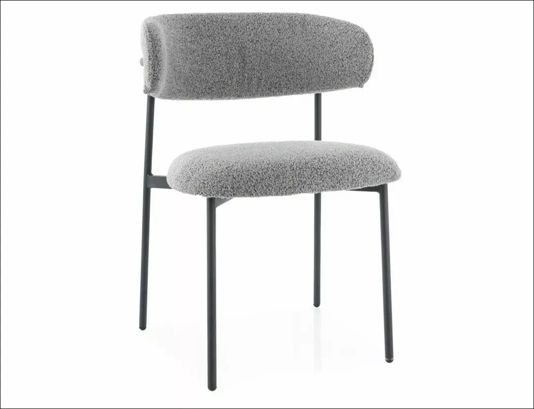 Kėdė AL025 - €80 Save 20% 50-100, __label:Pristatymas 5-14 d.d., boucle, color-kremas, color-pilka Pilka €50 to €100