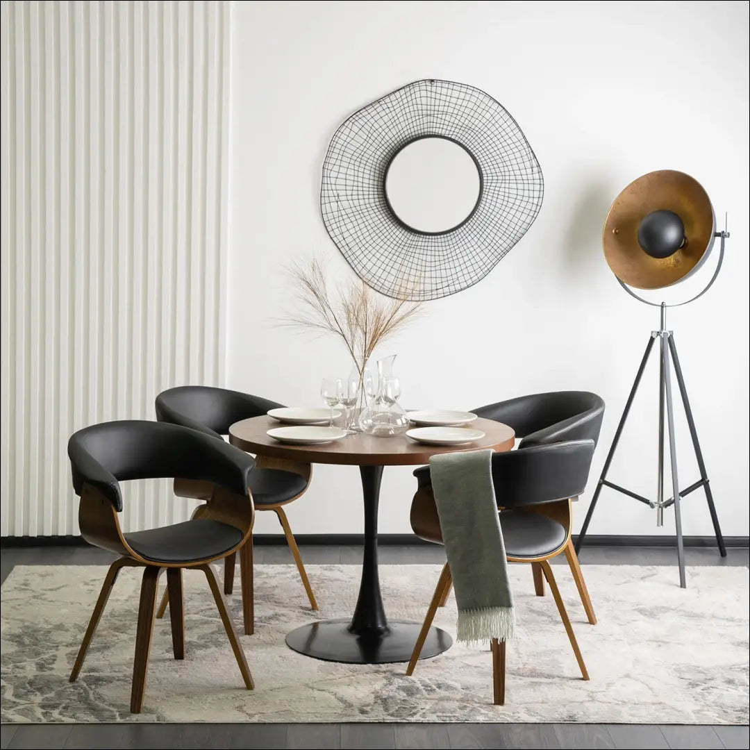 Kėdė iš eko odos juodos spalvos TE006 - €134 Save 15% 100-200, __label:Pristatymas 5-14 d.d., elite, Krzesła, uzsakomi