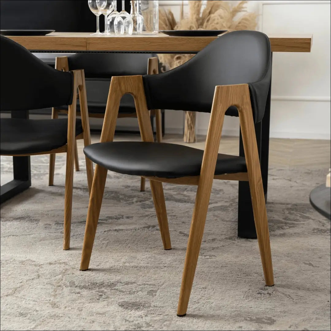 Kėdė iš eko odos juodos spalvos TE109 - €58 Save 15% 50-100, __label:Pristatymas 5-14 d.d., elite, Krzesła,