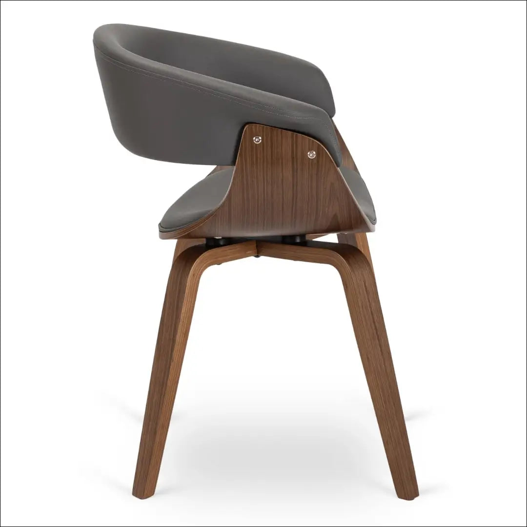 Kėdė iš eko odos pilkos spalvos / riešuto TE1074 - €145 Save 15% 100-200, __label:Pristatymas 5-14 d.d., elite,