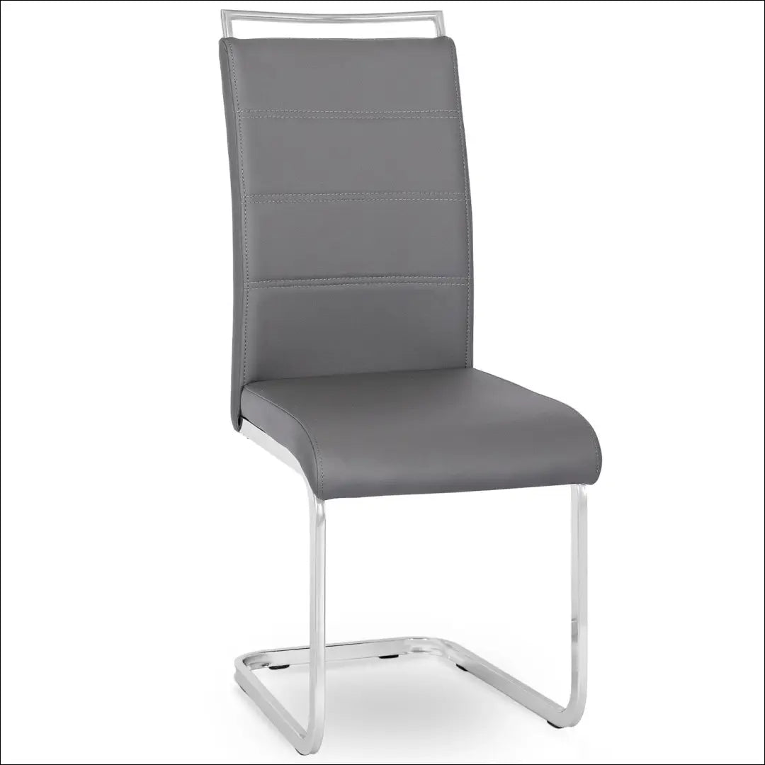 Kėdė iš eko odos pilkos spalvos TE075 - €64 Save 15% 50-100, __label:Pristatymas 5-14 d.d., elite, Krzesła,