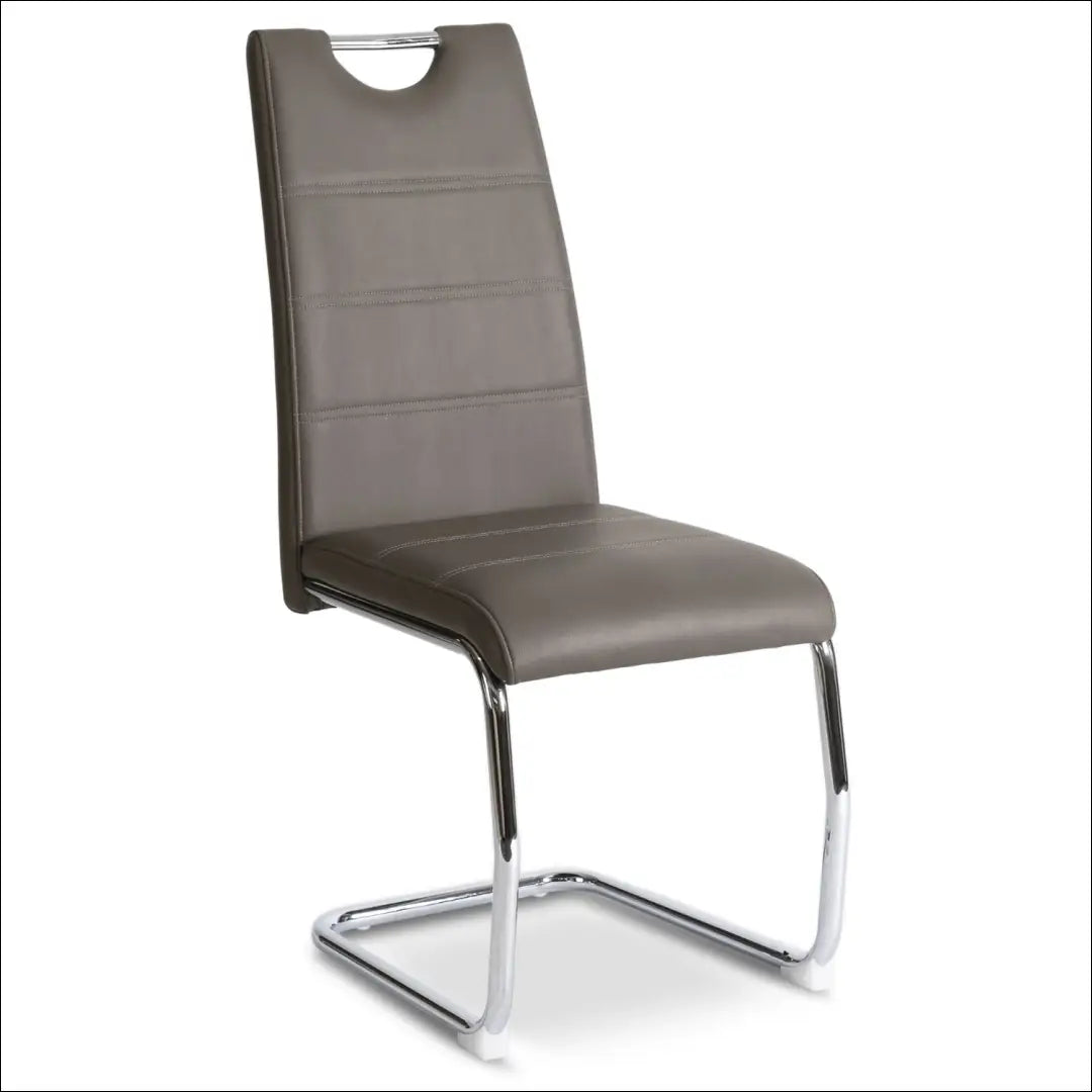 Kėdė iš eko odos pilkos spalvos TE457 - €54 Save 15% 50-100, __label:Pristatymas 5-14 d.d., elite, Krzesła,
