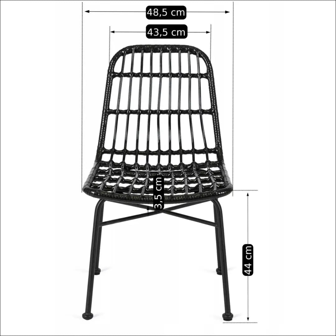 Kėdė iš sintetinio ratano juodos spalvos TE327 - €86 Save 15% 50-100, __label:Pristatymas 5-14 d.d., elite,