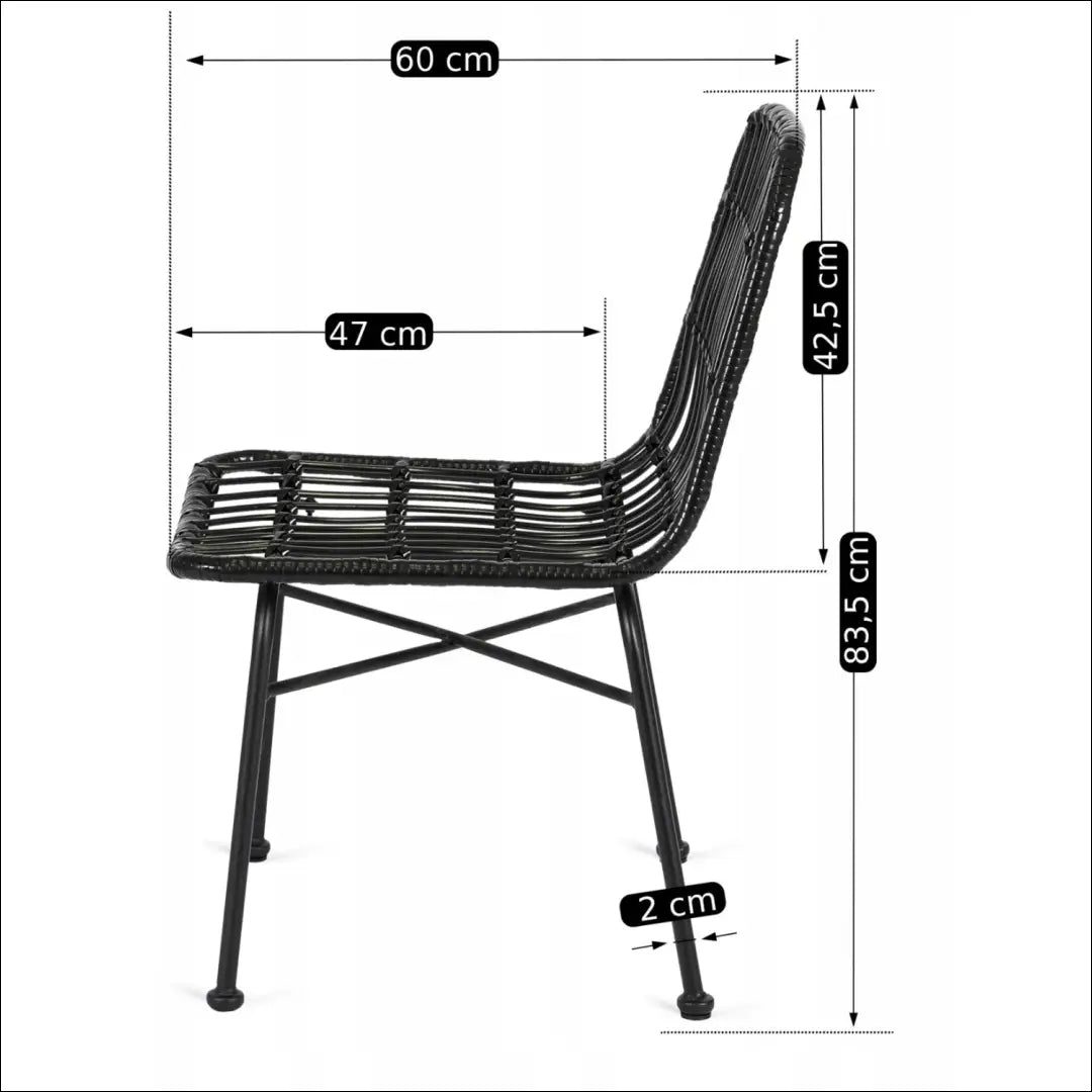 Kėdė iš sintetinio ratano juodos spalvos TE327 - €86 Save 15% 50-100, __label:Pristatymas 5-14 d.d., elite,
