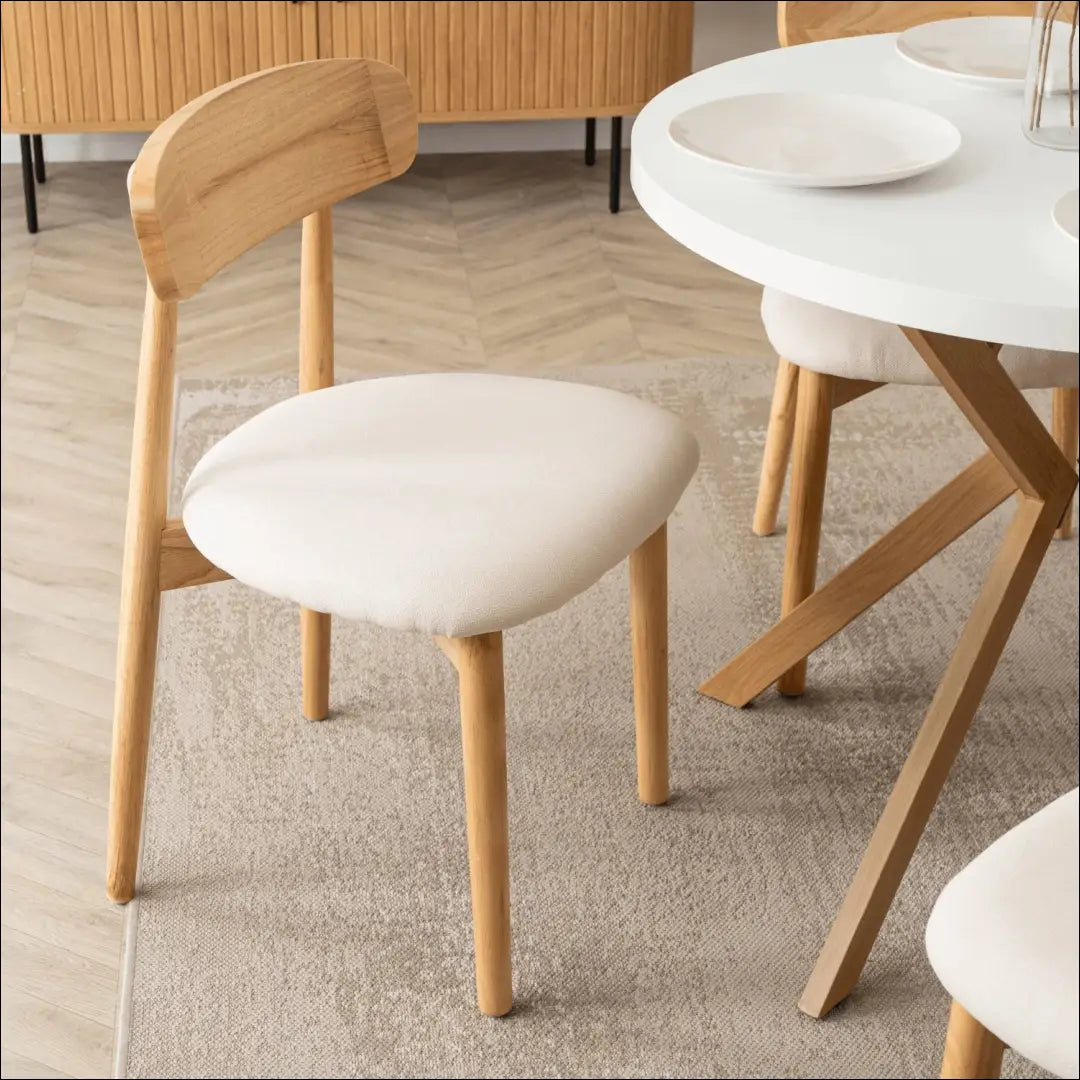 Kėdė su audiniu ąžuolo spalvos / smėlio TE763 - €67 Save 15% 50-100, __label:Pristatymas 5-14 d.d., elite, Krzesła,