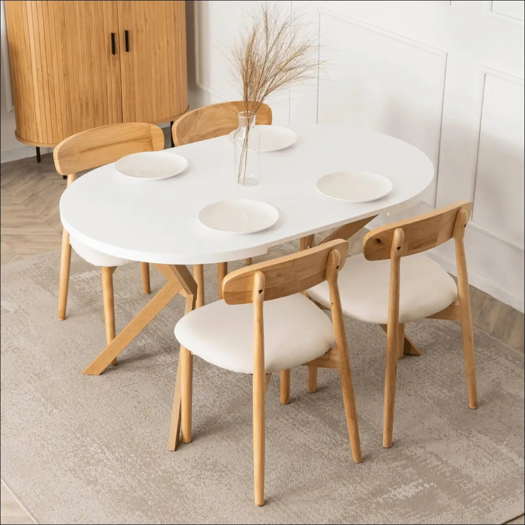 Kėdė su audiniu ąžuolo spalvos / smėlio TE763 - €67 Save 15% 50-100, __label:Pristatymas 5-14 d.d., elite, Krzesła,
