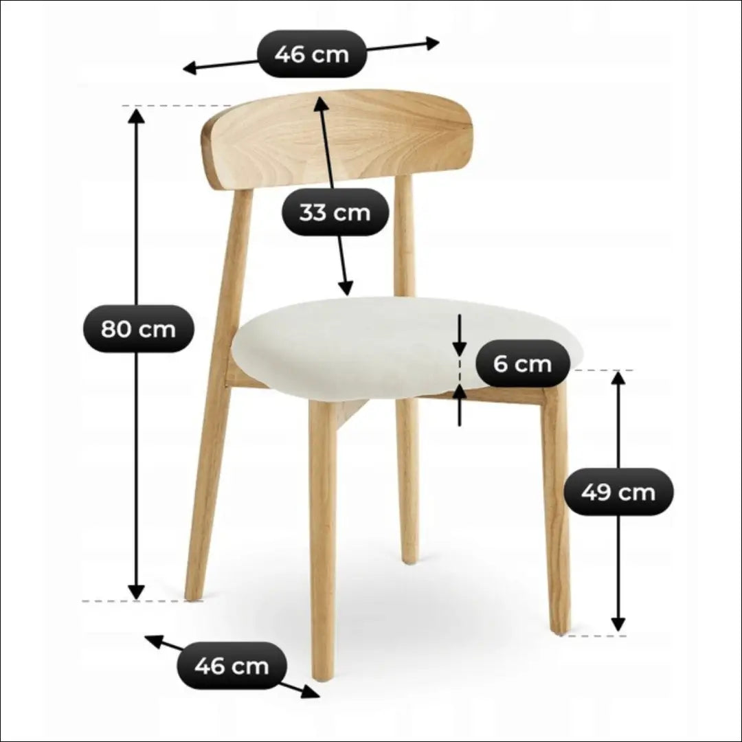 Kėdė su audiniu ąžuolo spalvos / smėlio TE763 - €67 Save 15% 50-100, __label:Pristatymas 5-14 d.d., elite, Krzesła,