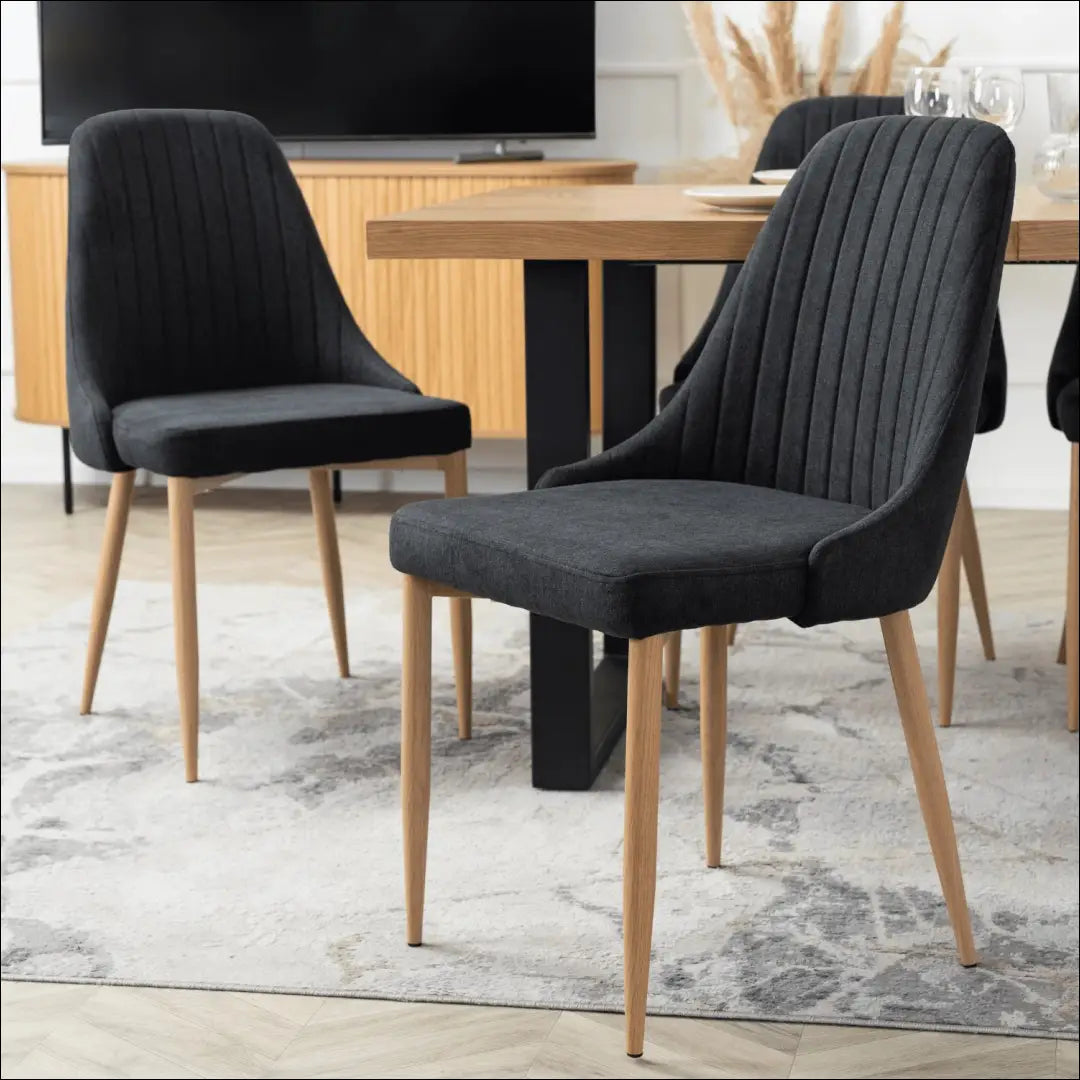 Kėdė su audiniu juodos spalvos TE334 - €60 Save 15% 50-100, __label:Pristatymas 5-14 d.d., elite, Krzesła, spalva-juoda