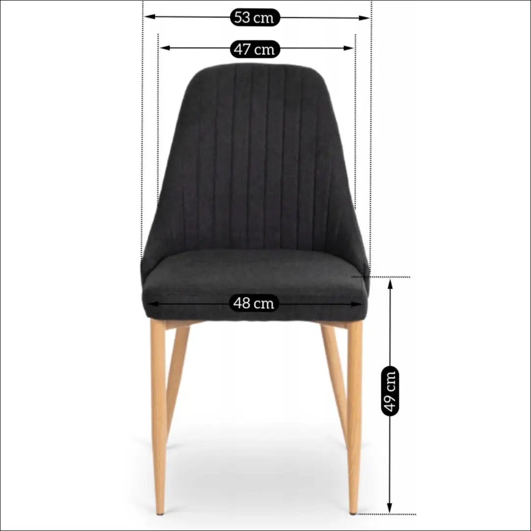 Kėdė su audiniu juodos spalvos TE334 - €60 Save 15% 50-100, __label:Pristatymas 5-14 d.d., elite, Krzesła, spalva-juoda