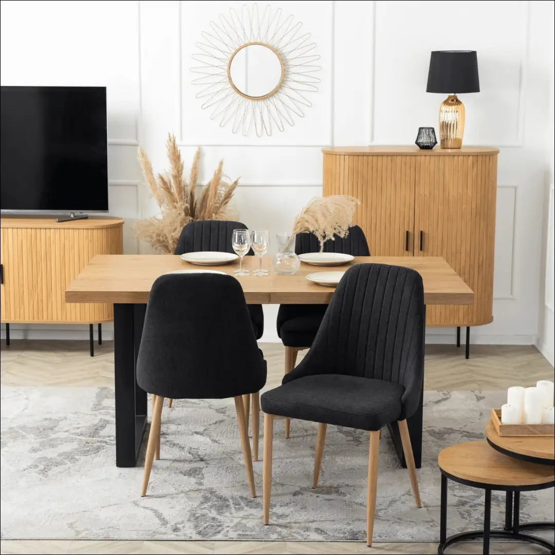 Kėdė su audiniu juodos spalvos TE334 - €60 Save 15% 50-100, __label:Pristatymas 5-14 d.d., elite, Krzesła, spalva-juoda