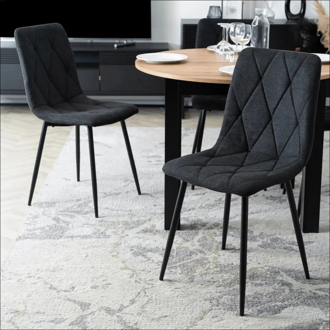 Kėdė su audiniu juodos spalvos TE425 - €35 Save 15% 25-50, __label:Pristatymas 5-14 d.d., elite, Krzesła, spalva-juoda
