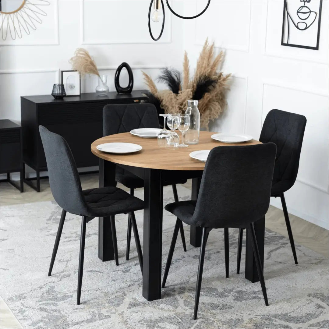 Kėdė su audiniu juodos spalvos TE425 - €35 Save 15% 25-50, __label:Pristatymas 5-14 d.d., elite, Krzesła, spalva-juoda