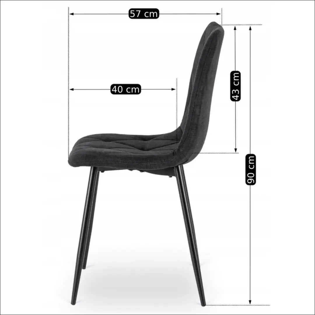 Kėdė su audiniu juodos spalvos TE425 - €35 Save 15% 25-50, __label:Pristatymas 5-14 d.d., elite, Krzesła, spalva-juoda