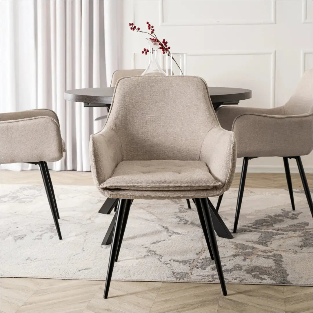 Kėdė su audiniu kreminės spalvos TE1008 - €67 Save 15% 50-100, __label:Pristatymas 5-14 d.d., elite, Krzesła,